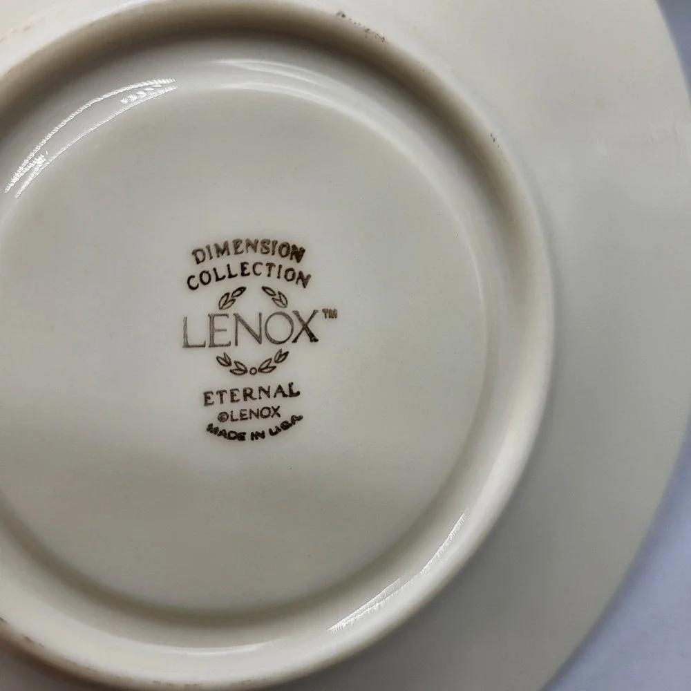 Vintage Lenox Eternal Dimension Collection Gold Trim Cup & Saucer Set